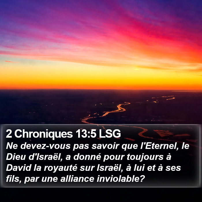 2 Chroniques 13:5 LSG Bible Study