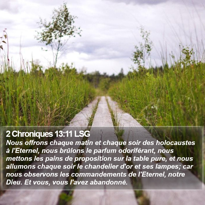 2 Chroniques 13:11 LSG Bible Study