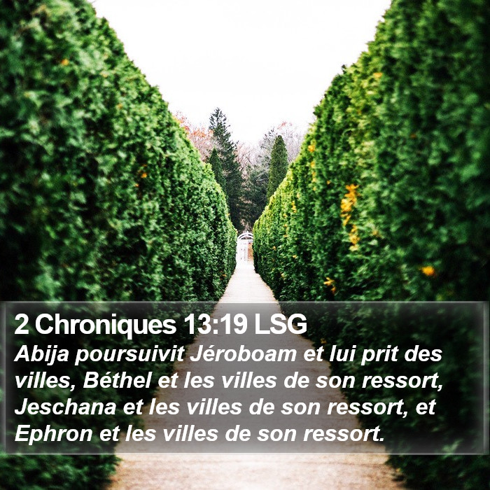 2 Chroniques 13:19 LSG Bible Study