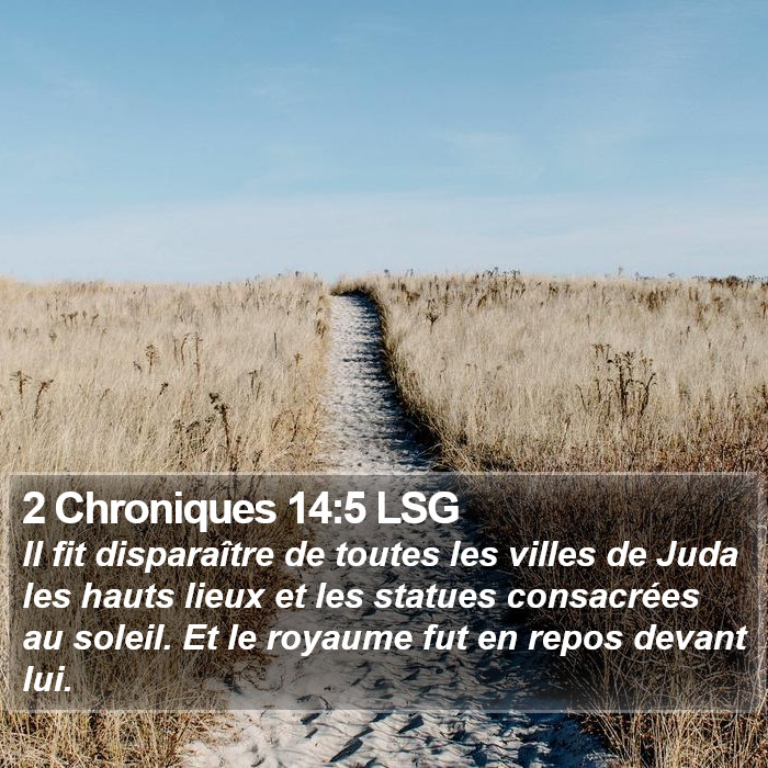 2 Chroniques 14:5 LSG Bible Study