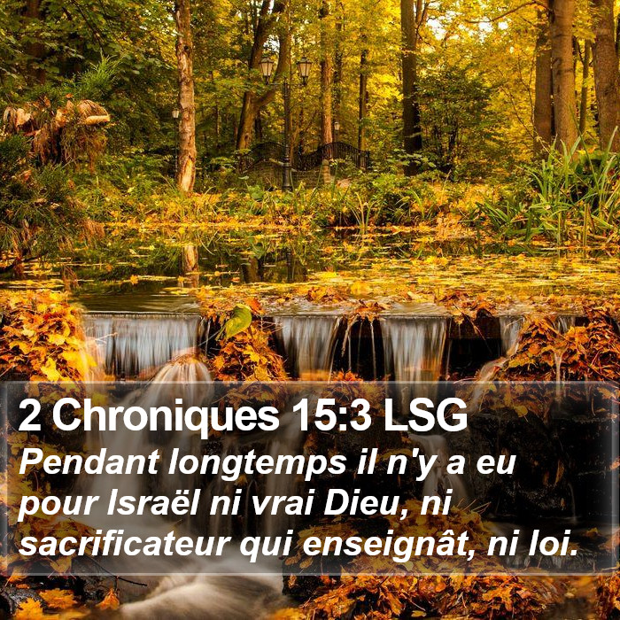 2 Chroniques 15:3 LSG Bible Study