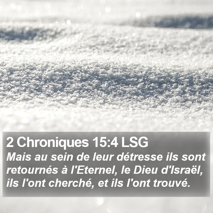 2 Chroniques 15:4 LSG Bible Study