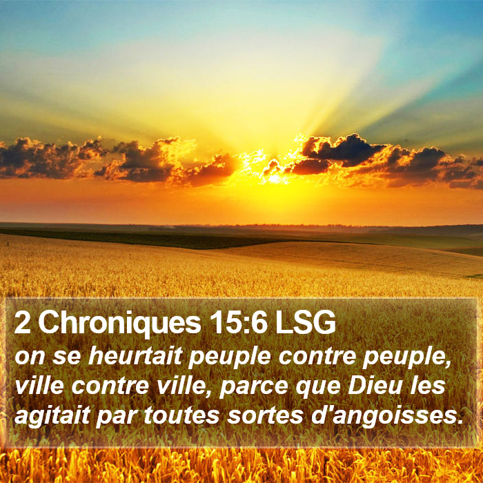 2 Chroniques 15:6 LSG Bible Study