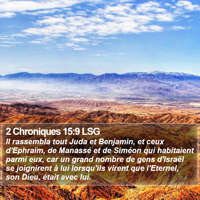 2 Chroniques 15:9 LSG Bible Study