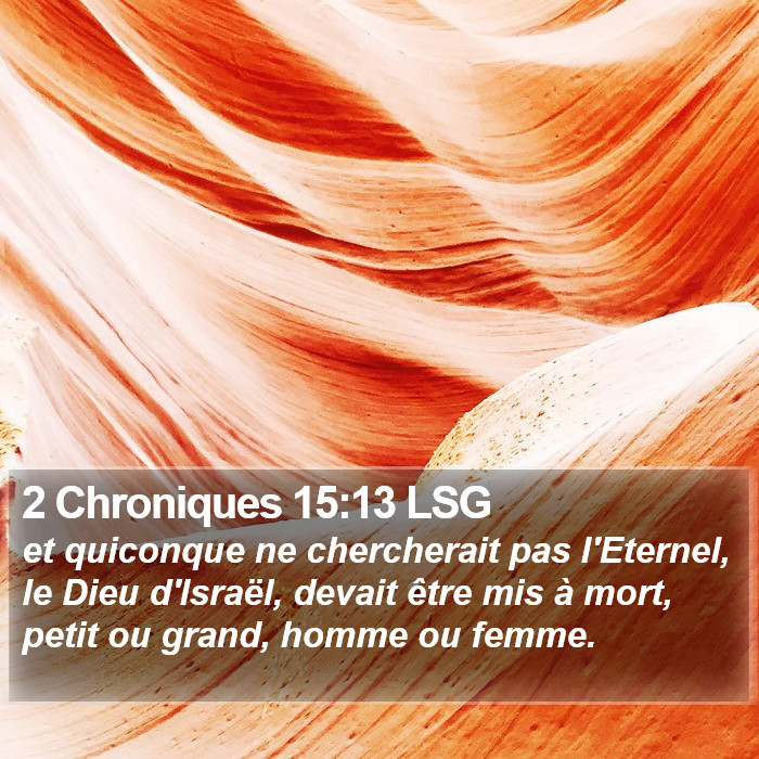 2 Chroniques 15:13 LSG Bible Study