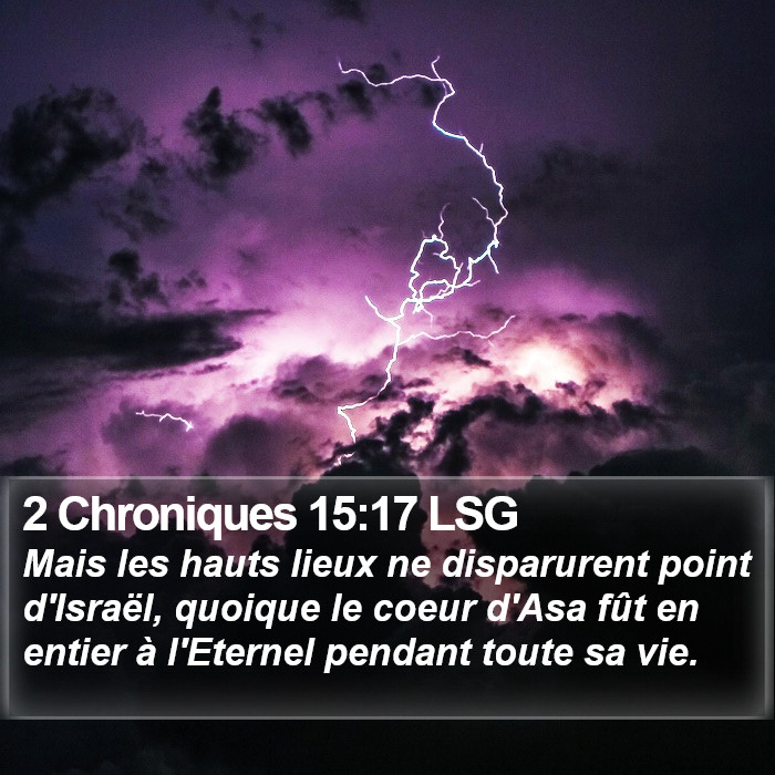 2 Chroniques 15:17 LSG Bible Study