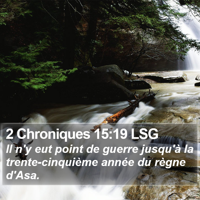 2 Chroniques 15:19 LSG Bible Study