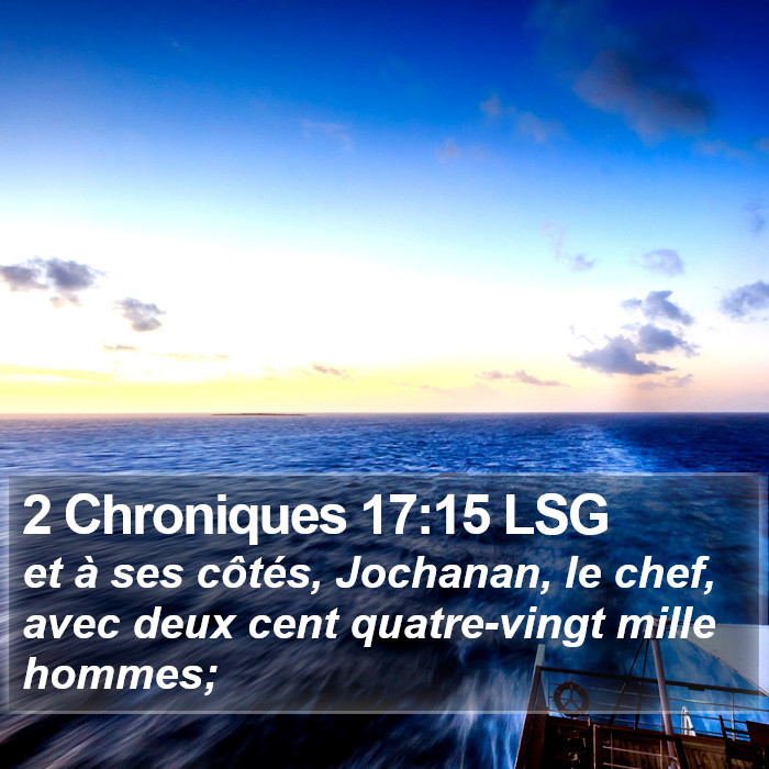 2 Chroniques 17:15 LSG Bible Study