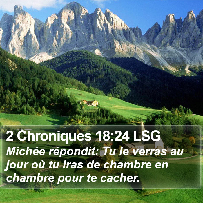 2 Chroniques 18:24 LSG Bible Study