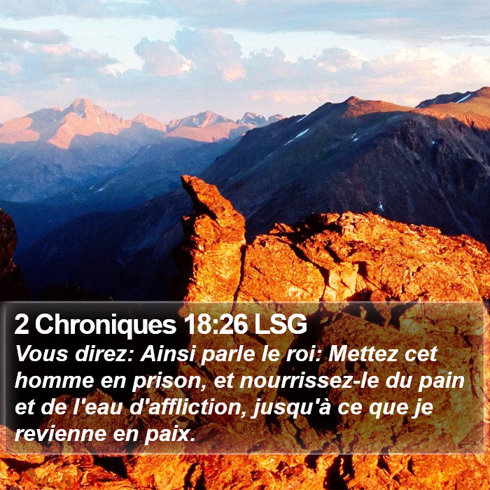 2 Chroniques 18:26 LSG Bible Study