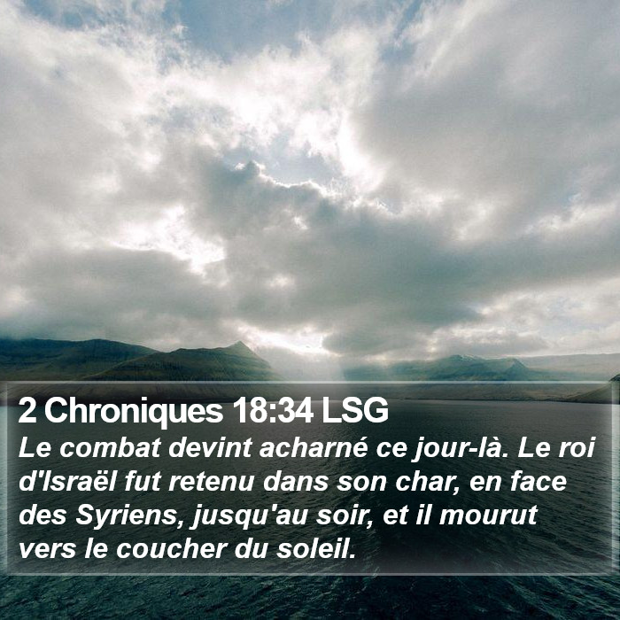 2 Chroniques 18:34 LSG Bible Study