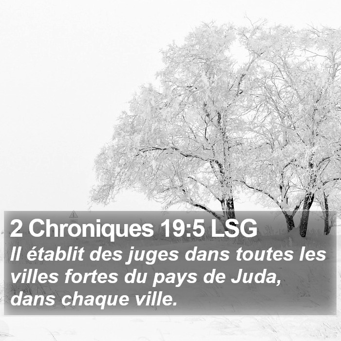 2 Chroniques 19:5 LSG Bible Study