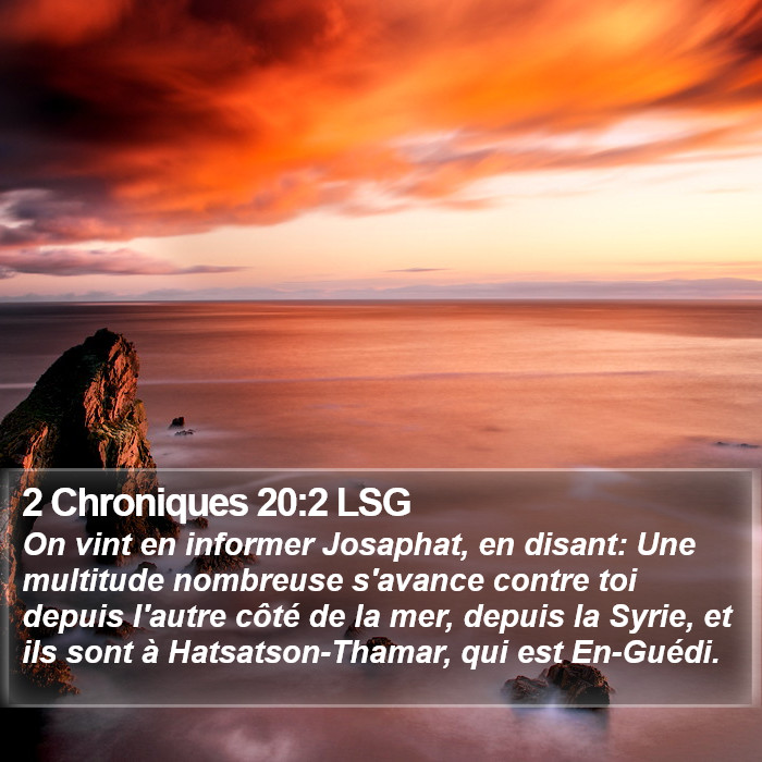 2 Chroniques 20:2 LSG Bible Study