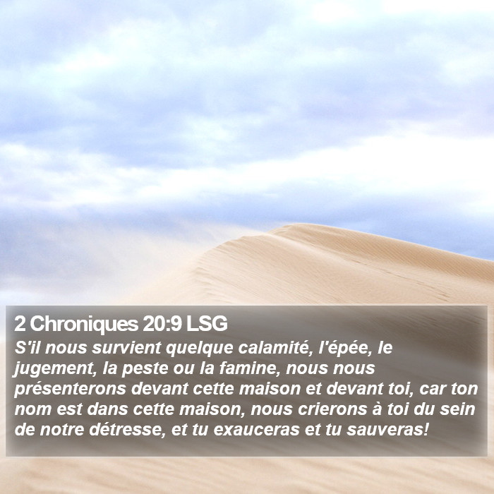 2 Chroniques 20:9 LSG Bible Study