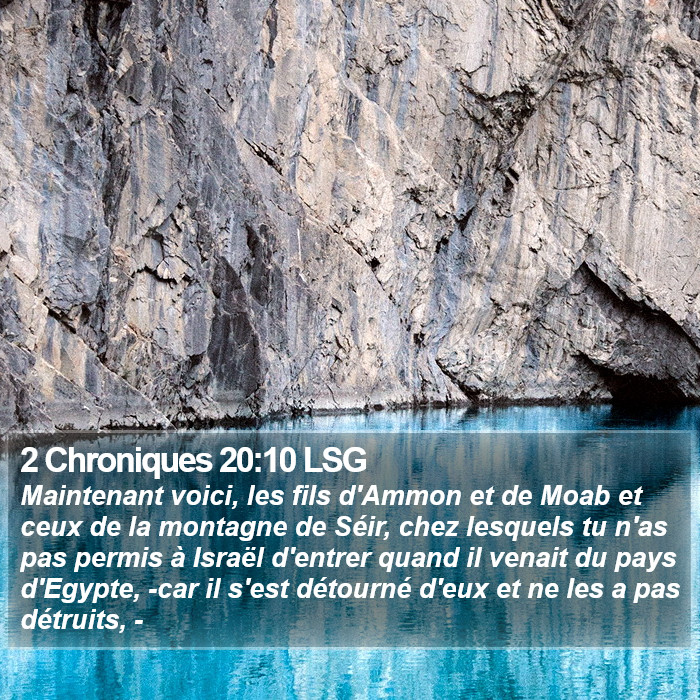 2 Chroniques 20:10 LSG Bible Study