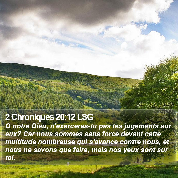 2 Chroniques 20:12 LSG Bible Study