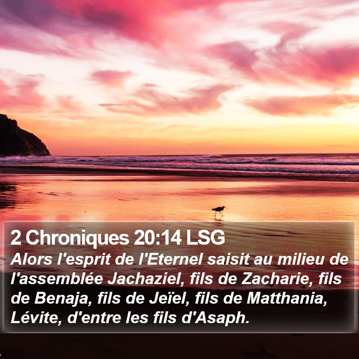 2 Chroniques 20:14 LSG Bible Study