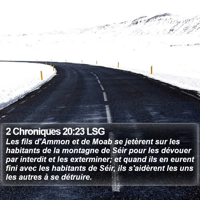 2 Chroniques 20:23 LSG Bible Study