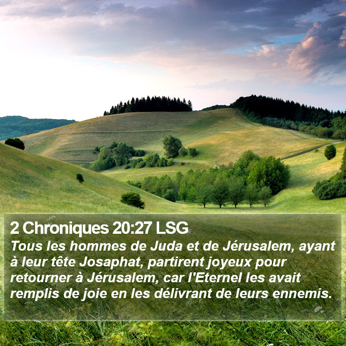 2 Chroniques 20:27 LSG Bible Study