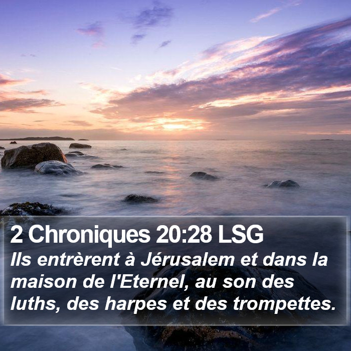 2 Chroniques 20:28 LSG Bible Study