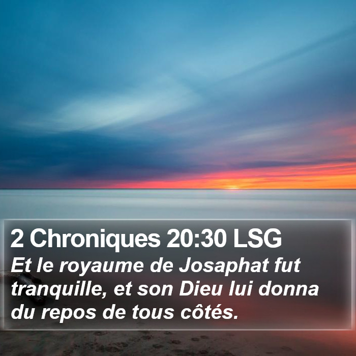 2 Chroniques 20:30 LSG Bible Study