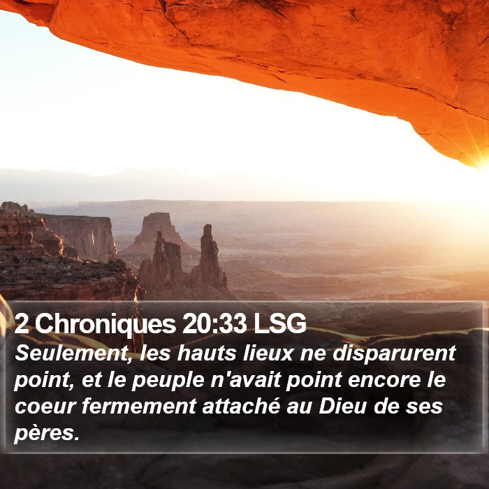 2 Chroniques 20:33 LSG Bible Study