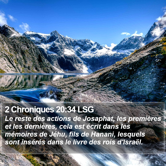 2 Chroniques 20:34 LSG Bible Study