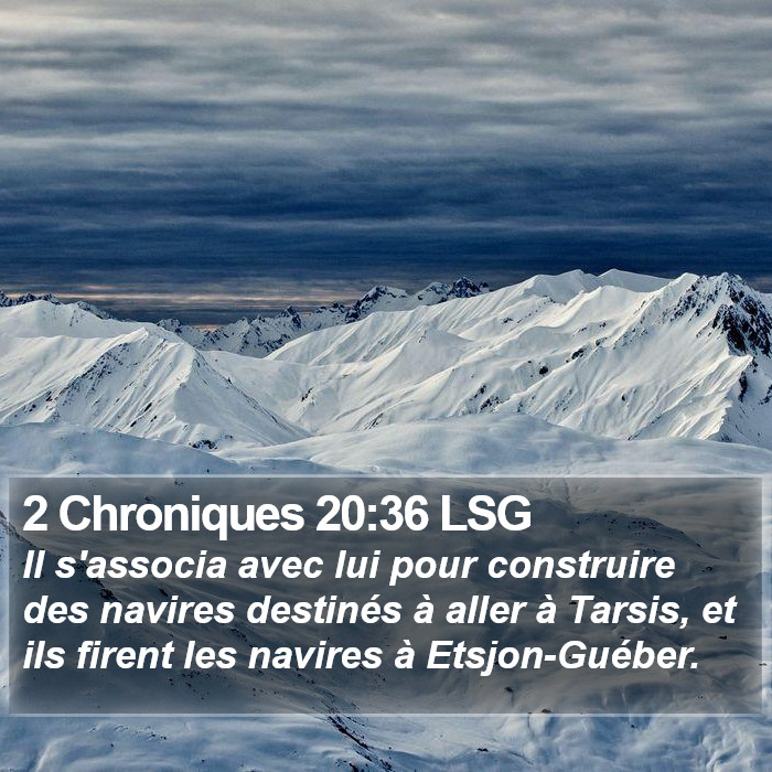 2 Chroniques 20:36 LSG Bible Study