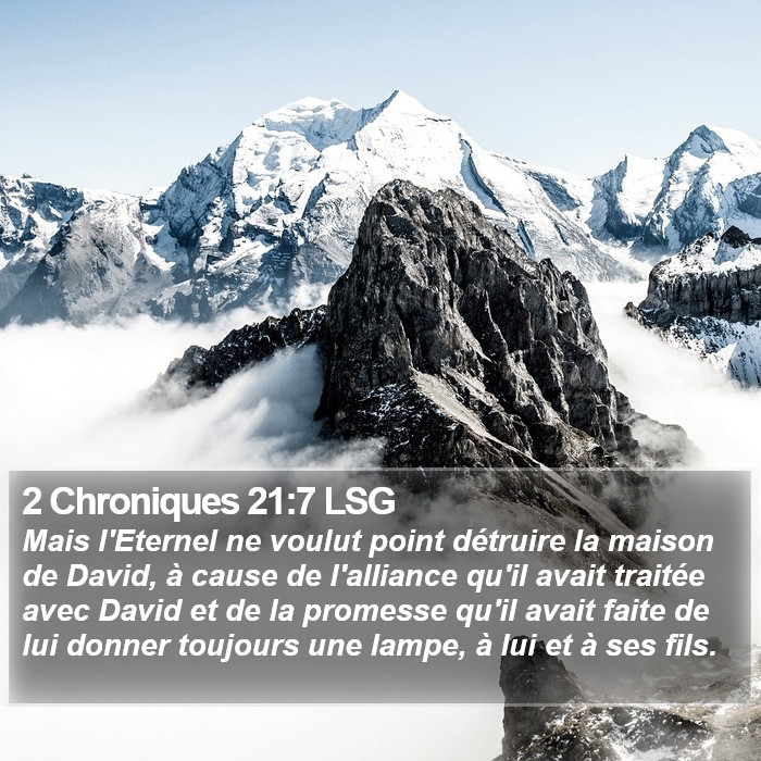 2 Chroniques 21:7 LSG Bible Study