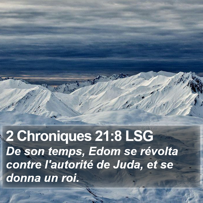 2 Chroniques 21:8 LSG Bible Study