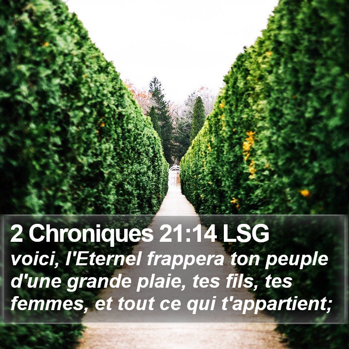 2 Chroniques 21:14 LSG Bible Study