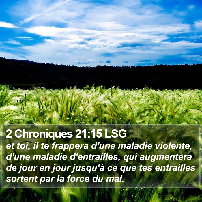 2 Chroniques 21:15 LSG Bible Study