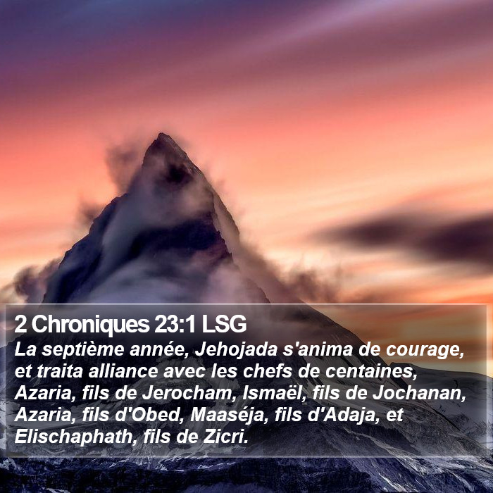 2 Chroniques 23:1 LSG Bible Study