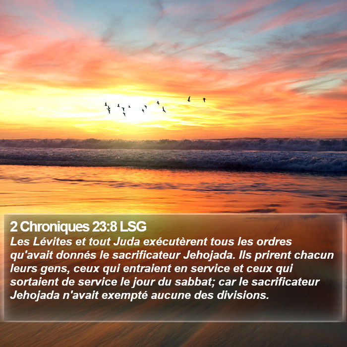 2 Chroniques 23:8 LSG Bible Study