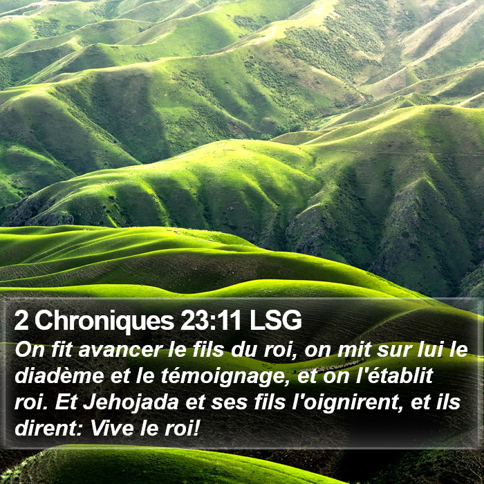 2 Chroniques 23:11 LSG Bible Study