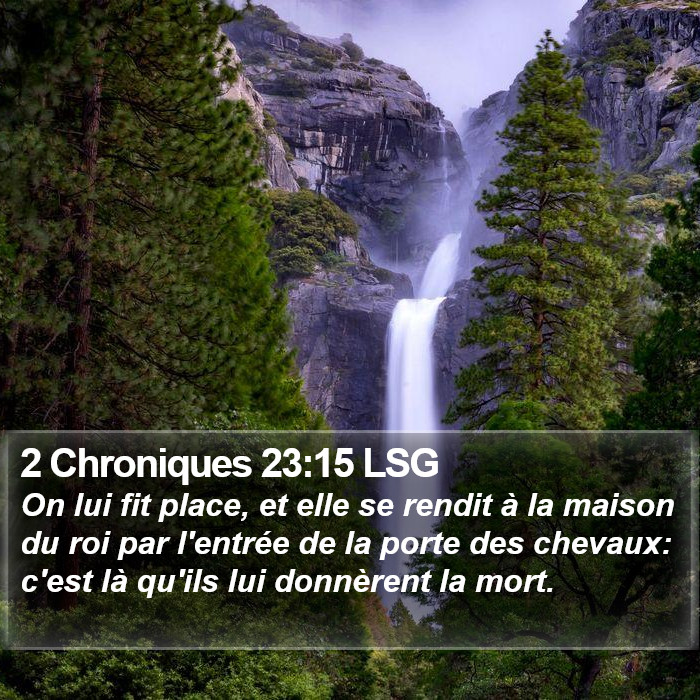 2 Chroniques 23:15 LSG Bible Study