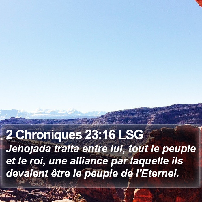 2 Chroniques 23:16 LSG Bible Study
