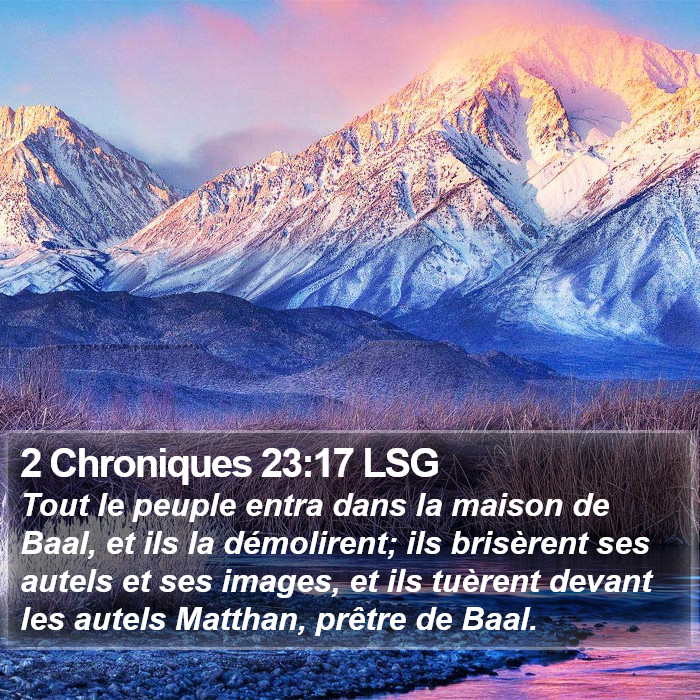2 Chroniques 23:17 LSG Bible Study