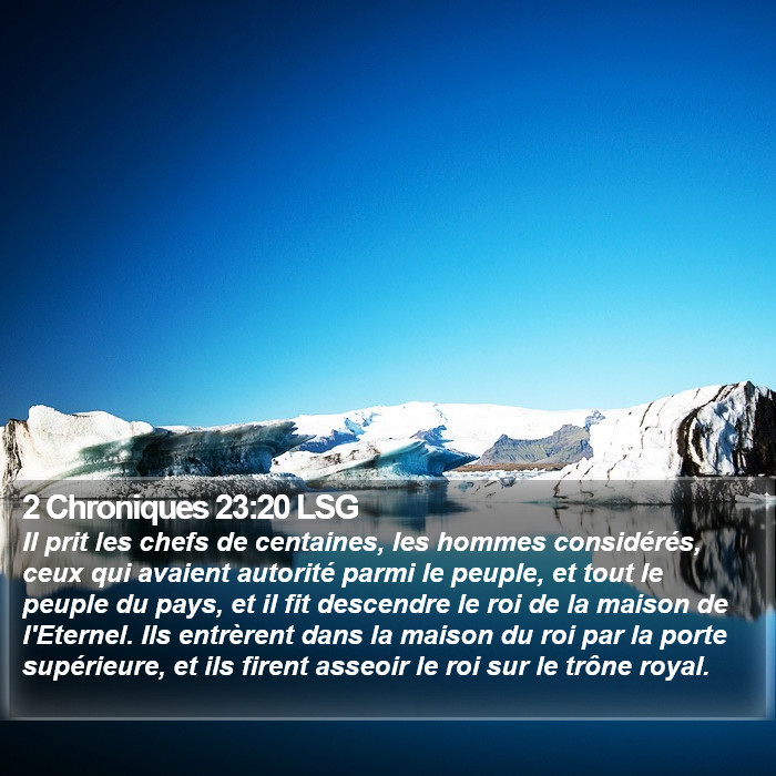 2 Chroniques 23:20 LSG Bible Study