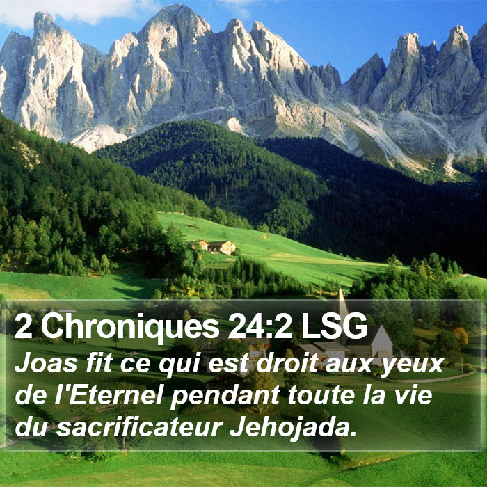 2 Chroniques 24:2 LSG Bible Study