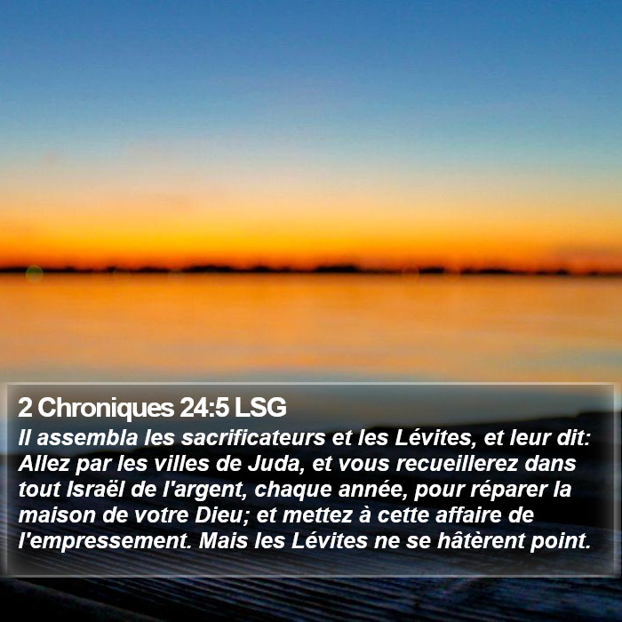 2 Chroniques 24:5 LSG Bible Study