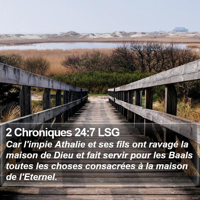 2 Chroniques 24:7 LSG Bible Study