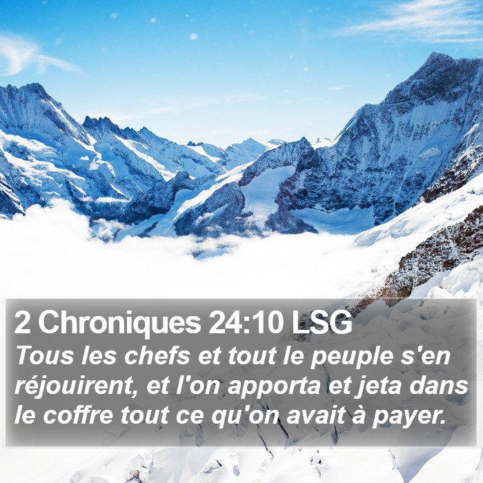 2 Chroniques 24:10 LSG Bible Study