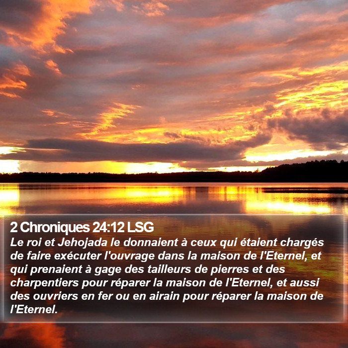 2 Chroniques 24:12 LSG Bible Study