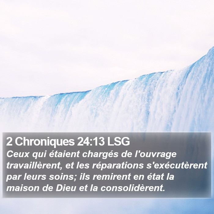 2 Chroniques 24:13 LSG Bible Study