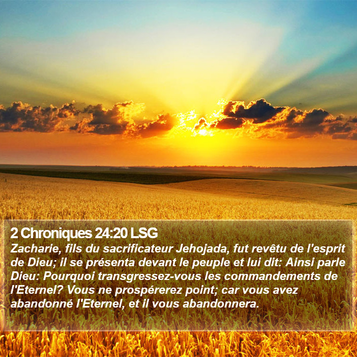 2 Chroniques 24:20 LSG Bible Study