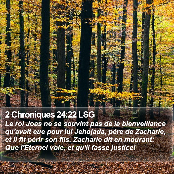 2 Chroniques 24:22 LSG Bible Study