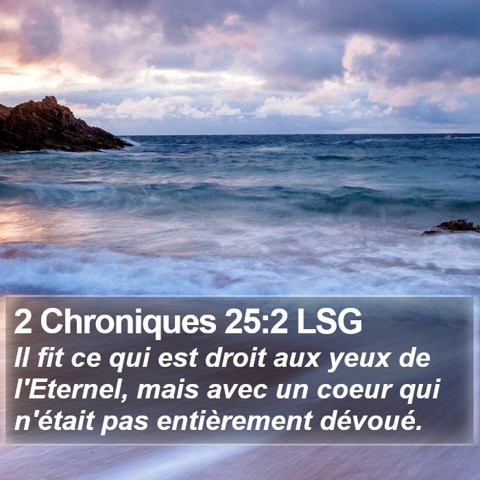 2 Chroniques 25:2 LSG Bible Study