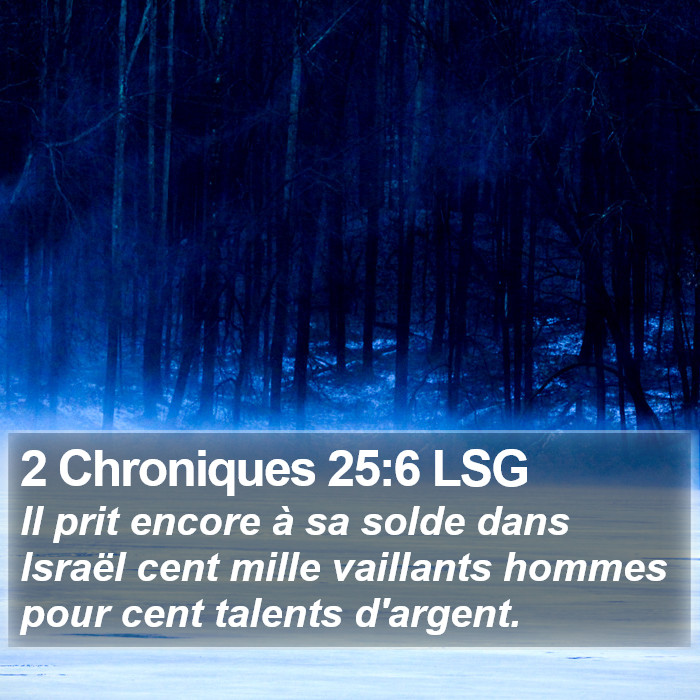 2 Chroniques 25:6 LSG Bible Study