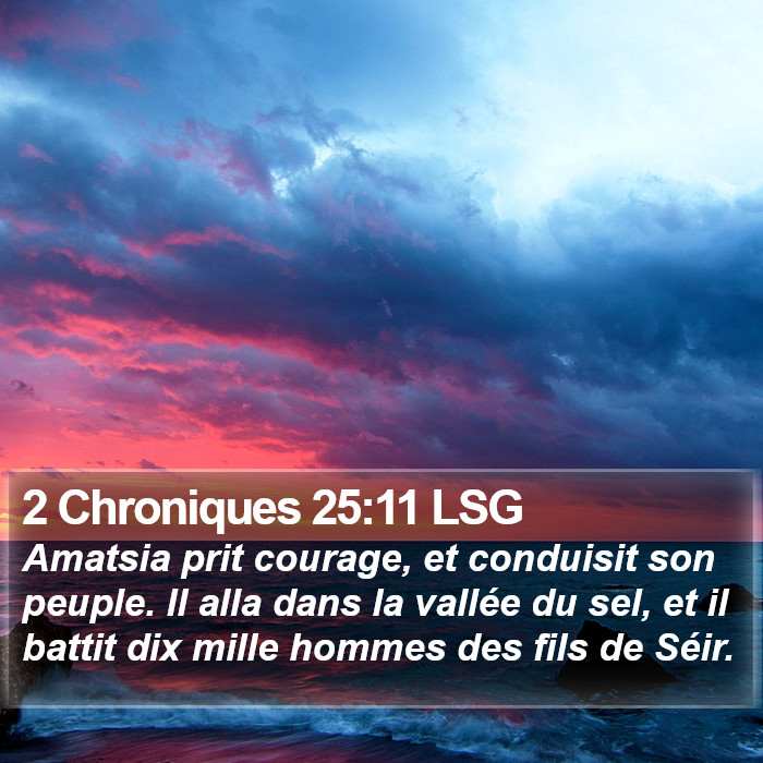 2 Chroniques 25:11 LSG Bible Study